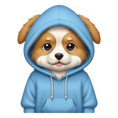 dog wearing hoodie cutely sticker