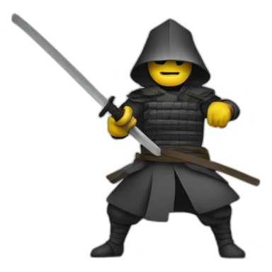 Samourai slashing money sticker