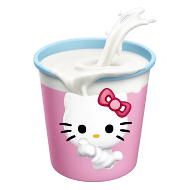 Hello kitty spilling milk sticker