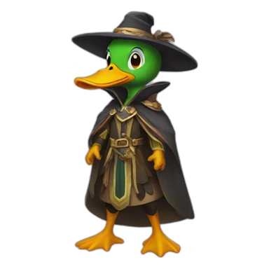 Duck warlock sticker