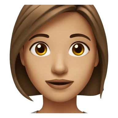 woman brown hair hazel eyes sticker