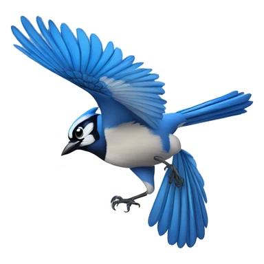 Flying Blue Jay Bird sticker