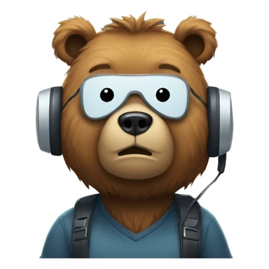 bear gamer sad sticker