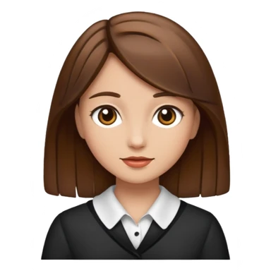 fancy brown haired girl sticker