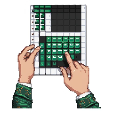 hand pointing down with an Excel spreadsheet sticker