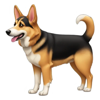 german shepard mixed with a corgi sticker