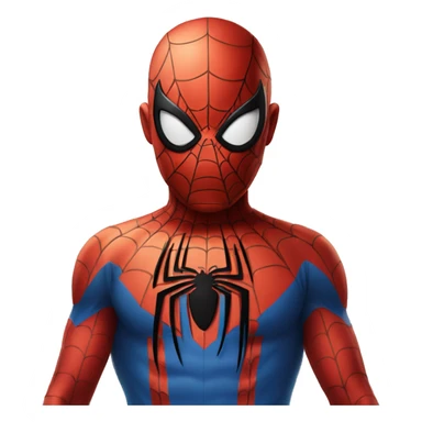wearing a spider-man costume, but no mask. sticker