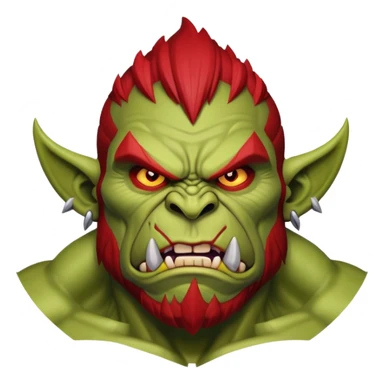 red skin angry orc sticker
