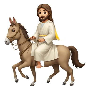 JESUS RIDING A DONKEY ON PALM SUNDAY sticker