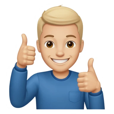 Buat gambar those bad tings guy dari sml yg sedang senang dan berikan jempol sticker