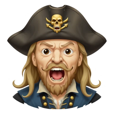 barbossa screaming sticker