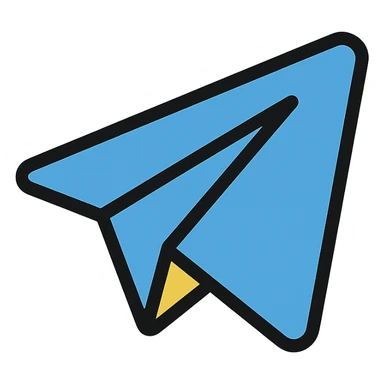 telegram icon, clean modern style sticker