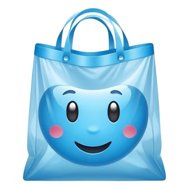 a plasticbag with handles in a simple vector style without face sticker