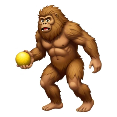 Sasquatch playing disc golf sticker