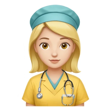Nurse wearing yellow sticker