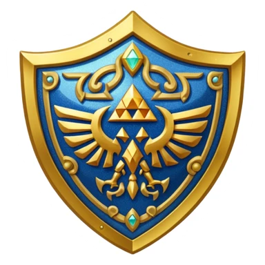 glitter shield Hylian sticker