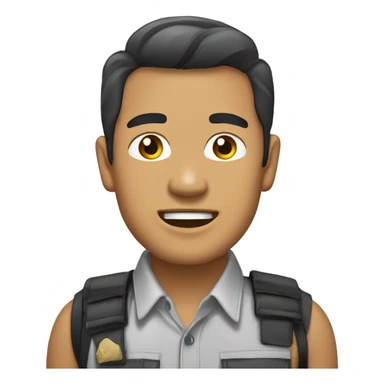 kepala botak jenggot tebal sticker