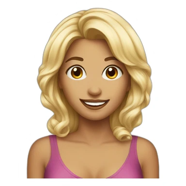 Pretty woman alluring smile sticker