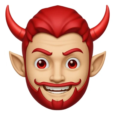 Emoji de bandido con diablito  sticker