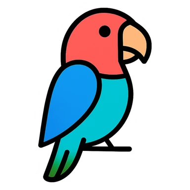 colorful parrot sticker
