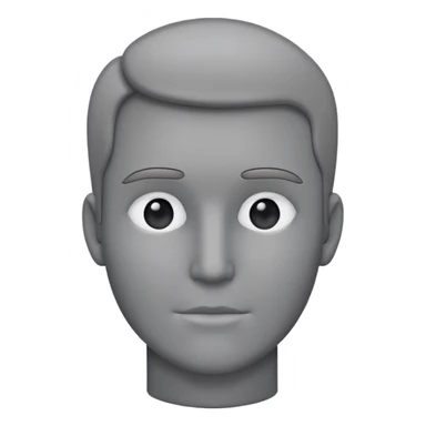 grey human silhouette with no facial features, no face, no eyes, no nose, no mouth, simple outline sticker