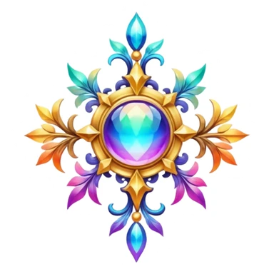 Epic divine legendary complex detailed iridescent gradients aesthetic-scenery-Decorations sticker
