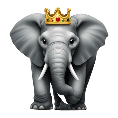 Rhinocéros portant une couronne d’empereur et une trompe d’éléphant  sticker