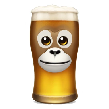 Monkey beer sticker