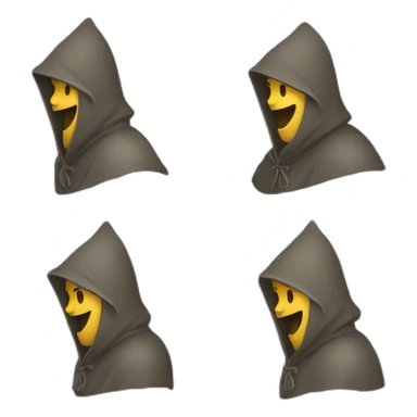 medieval saboteur laughing and escaping, hooded sticker