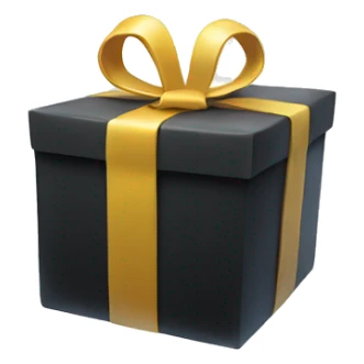 an open gift with 2 black figures inside popping out in fog sticker