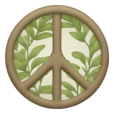 Omote manji peace symbol sticker