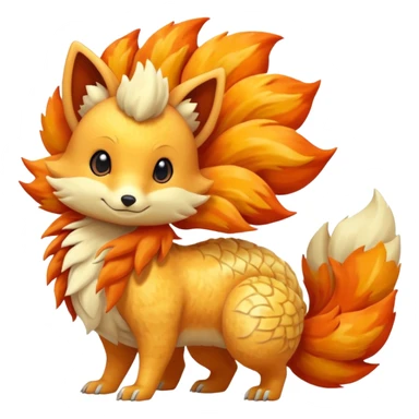 Sandshrew-Ninetails-Fennekin-Vulpix-fusion sticker