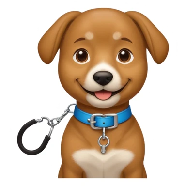 man on a leash with a dog collar on sticker