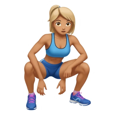 crouching woman sticker