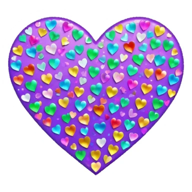 heart with a sparkling confetti fill sticker