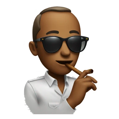 star emoji with sunglasses smoking cigar sticker