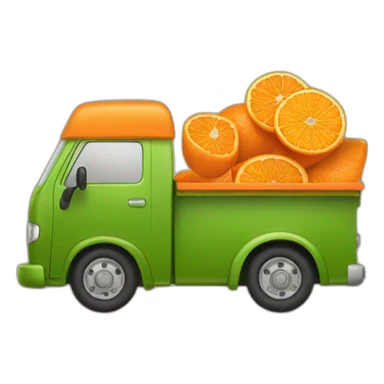 Camion vert sur un rat orange sticker