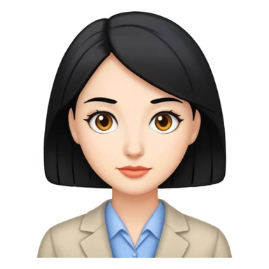 profesora de pelo negro de tez clara sticker