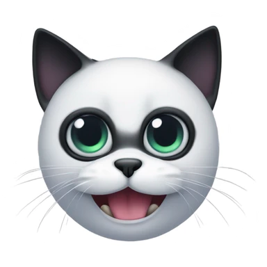 Black cat with three eyes  sticker