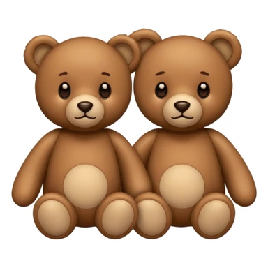 2 teddy Bears , Clone. sticker