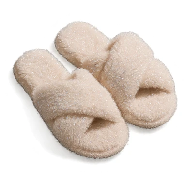 sparkly fluffy slippers sticker