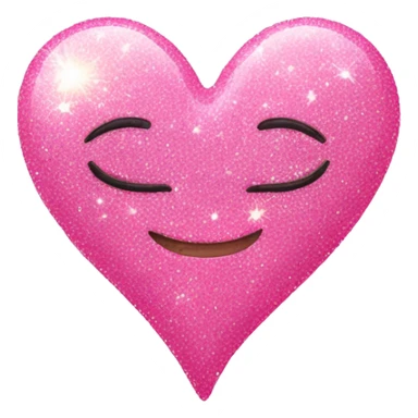 Pink heart glitters sticker