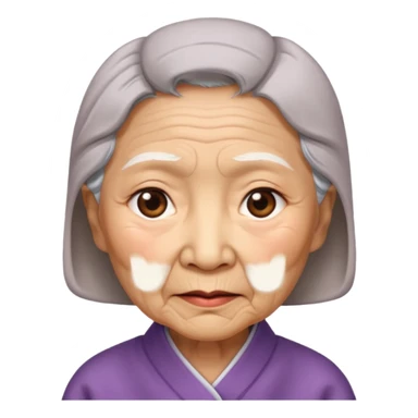 Asia old woman sticker