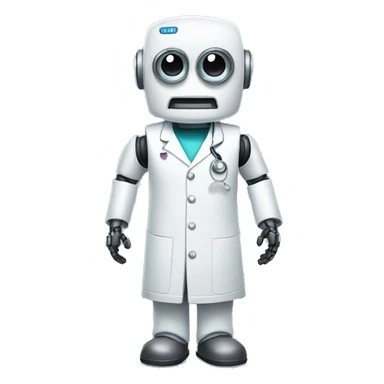 kind robot doctor sticker