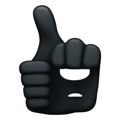Thumbs up emoji made of obsidian sticker
