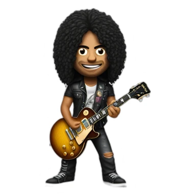 Hyper realistic slash guitarist playing a les Paul guitar sticker