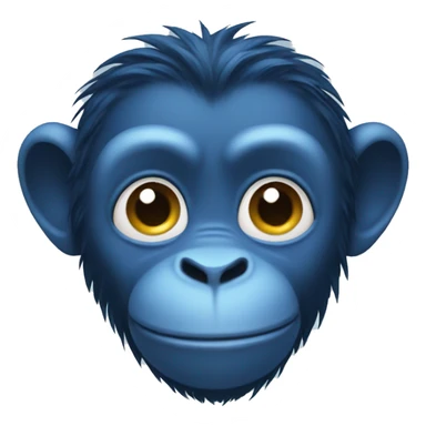 Blue monkey emoji sticker