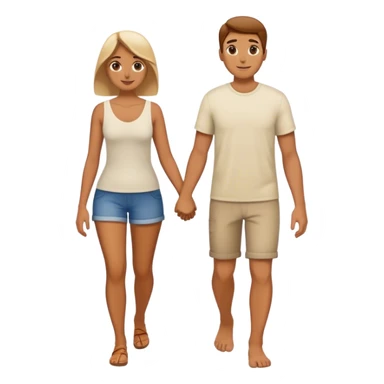 Couple walking sticker