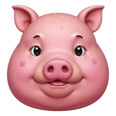 Fat pig with acne sticker