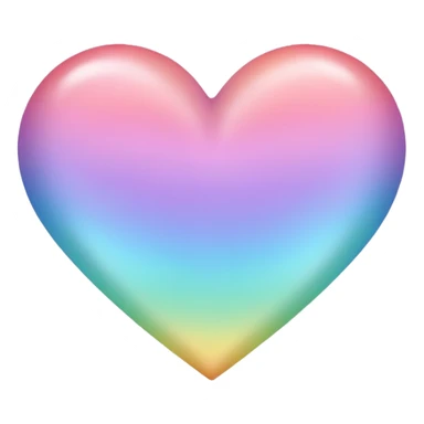 Pastel Rainbow heart sticker
